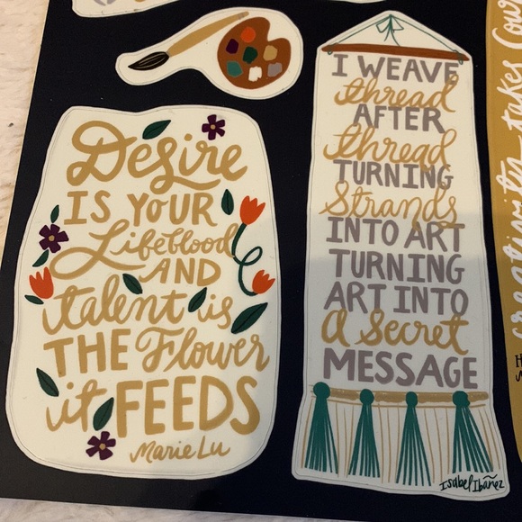 2 bookish sticker sheets & Habit tracker notepad -Owlcrate items - Picture 4 of 14